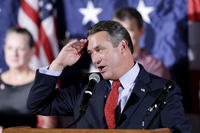 Rep. Don Bacon, R-Neb., salutes.