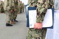 frocking ceremony on the USS Tripoli.