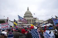 Insurrections loyal to President Donald Trump rally at the U.S. Capitol.
