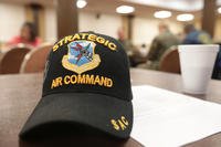 A Coast Guard veteran encourages several of his military peers to take advantage of the many programs offered by the Department of Veterans Affairs during the monthly veterans breakfast at Marine Corps Logistics Base Albany, Ga., Nov. 7, 2018. (Re-Essa Buckels/U.S. Marine Corps photo) A Coast Guard veteran encourages several of his military peers to take advantage of the many VA programs during the monthly veterans breakfast at Marine Corps Logistics Base Albany, Ga.