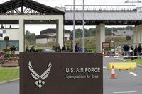 This Tuesday, Sept.11, 2007, file photo shows the main entrance of the U.S. air base in Spangdahlem, western Germany. 