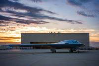 The B-21 Raider at sunset.