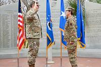 U.S. Air Force Brig. Gen. Rebecca Sonkiss takes the oath of office