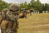 U.S. Marine during the Annual Rifle Qualification at Camp Lejeune