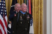 President Joseph R. Biden Jr. presents the Medal of Honor to former U.S. Army Col. Ralph Puckett Jr.