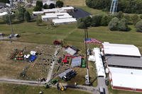 This aerial photo of the Butler Farm Show, site of the Saturday, July 13, 2024 Trump campaign rally