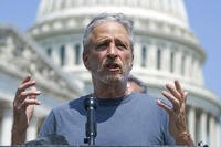 Entertainer and activist Jon Stewart speaks at the Capitol in Washington
