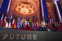 President Joe Biden delivers remarks on the 75th anniversary of NATO