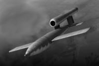 An artist's rendition of the V1 Flying Bomb.