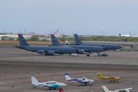 KC-135 Stratotankers based out of New Jersey, Washington and Maryland are parked in Kalaeloa Airport