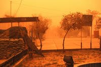 Dust storm in Taji, Iraq