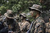 Scout sniper at Piabung Training Area in Sukabumi, West Java, Indonesia