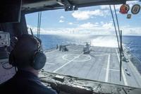 Pre-flight checks aboard the USS Manchester