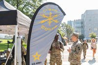 Cyber MOS (military occupational specialty) NCOs, warrant officers and officers speak with cadets at the United States Military Academy during ‘Branch Week.'