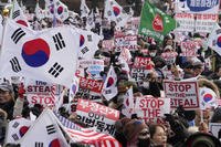 Supporters of impeached South Korean President Yoon Suk Yeol attend a rally