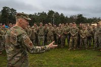 Air Force Chief of Staff Gen. David W. Allvin thanks airmen