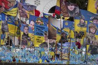 Memorial for fallen Ukrainian soldiers in Russian-Ukrainian war
