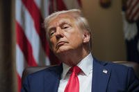 President Donald Trump listens during a Cabinet meeting at the White House.