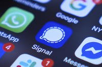 Signal app on a smartphone is seen on a mobile device