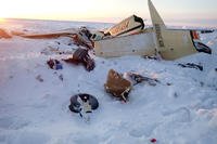 ice accumulation that was observed by investigators on the rear stabilizers of a plane