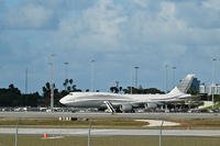 A Boeing 747 sits on the tarmac of Palm Beach Airport