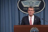 Defense Secretary Ash Carter briefs reporters at the Pentagon in Washington, D.C.