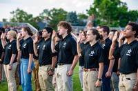 Oath of enlistment at Summerall Field, Joint Base Myer-Henderson Hall
