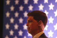 Republican Nevada Senate candidate Sam Brown speaks during an election night watch party Tuesday, Nov. 5, 2024, in Las Vegas.