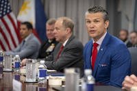 Secretary of Defense Hegseth attends a meeting with Philippine President Ferdinand Marcos Jr.