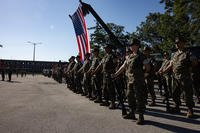 Marine Support Squadron 272 stand in formation