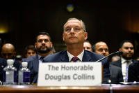 U.S. Secretary of Veterans Affairs Doug Collins testifies before the Senate Veterans Affairs Committee
