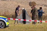 Damaged object shot down by Polish authorities in Wohyn, Poland