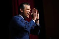 Secretary of Defense Pete Hegseth speaks to senior military leaders at Marine Corps Base Quantico