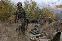 Ukraine's recruits attend drills at a training ground in Ukraine.