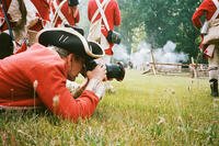 Cinematographer Buddy Squires shoots on-location, Ken Burns The American Revolution, photo credit: Mike Doyle