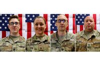 the headshots of four service members combined into one graphic