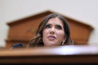 Homeland Security Secretary Kristi Noem testifies before a House Judiciary Committee hearing on the oversight of the Department of Homeland Security, Wednesday, March 4, 2026 in Washington. (AP Photo/Mariam Zuhaib)