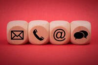 email, phone, text options