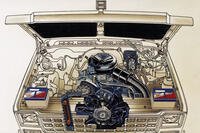 Oldsmobile Diesel V8 in GMC truck graphic