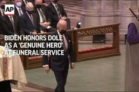 Biden Honors Dole as a 'Genuine Hero' at Funeral
