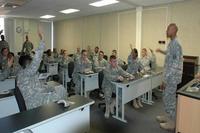 Army students in classroom