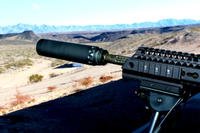 Yankee Hill Machine Co. Inc., unveiled its new Turbo suppressor at SHOT Show 2017. (Military.com photo/Matthew Cox)