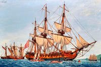 Continental Navy frigate Confederacy. Painting by William Nowland Van Powell. (U.S. Navy)