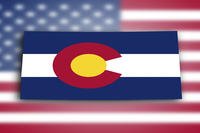 Colorado Map With Flag Design