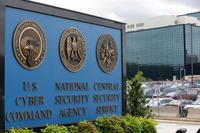 Photo shows the sign outside the National Security Administration (NSA) campus in Fort Meade, Md. (AP Photo/Patrick Semansky, File)