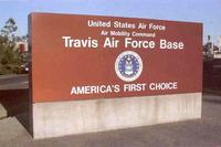 Sign for Travis Air Force Base, California (Air Force photo)