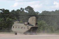 A CH-47 &quot;Chinook&quot; from the Maryland National Guard's B Co, 3rd Battalion, 126th Aviation, prepares for takeoff at the Army's Joint Readiness Training Center, Fort Polk, Louisiana, Wednesday, July 13, 2016. (U.S. Army/Sgt. Michael Davis)