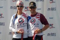 Col. Marc Hoffmeister and his wife, Gayle, win third place at the Navy 5-Miler. (U.S. Army photo)