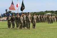 The 1st Battalion, 1st Special Forces Group assembled on Border Landing Zone at Torii Station June 29 for a Change of Command Ceremony that bookmarked the latest chapter in the storied lineage of the unit. (U.S. Army/SFC Manuel Torres Cortes)