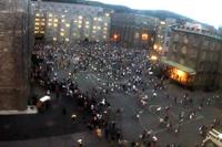 A video screen grab shows West Point cadets participating in a violent pillow fight on Aug. 20, 2015, that left 24 of 30 injured participants with concussions. (Photo YouTube via Stars &amp; Stripes)